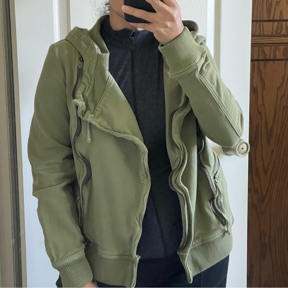 Free People We The Free Carmen Moto Jacket Green Olive Size S - Picture 12 of 17